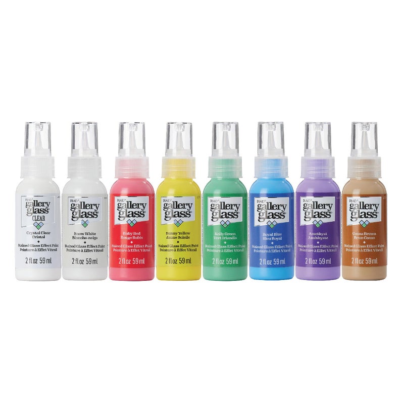 Gallery Glass Plaid Gallery Glass Window Color Beginner Set (2-Ounce), (8-Pack) - Image 1